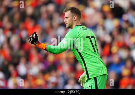 Netherlands goalkeeper Mark Flekken during the UEFA Nations League ...