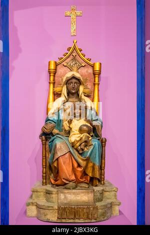 Old Christian statue in Museo de las Americas in San Juan, Puerto Rico. Stock Photo