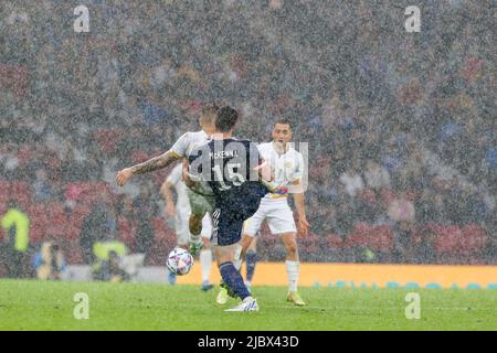 Glasgow, UK. 08th June, 2022. Scotland played Armenia at Hampden Park, Scotland's National Football Stadium, in the first round of the UEFA Nations League. Both teams are in League B, Group 1. According to Steve Clark, the Scotland manager, the team are hoping to move on from the defeat against Ukraine a week ago. Credit: Findlay/Alamy Live News Stock Photo