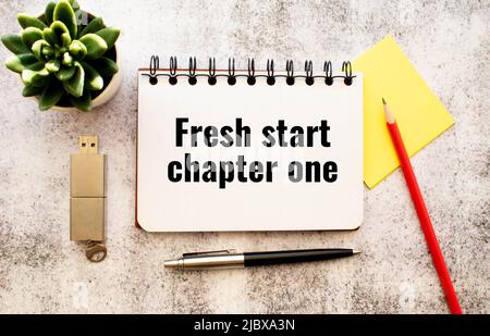 Chapter One Concept, business concept Stock Photo