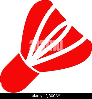 Badminton logo design with using shuttlecock icon template Stock Vector