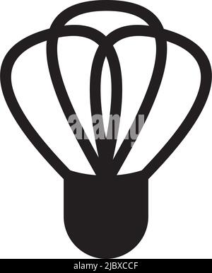 Badminton logo design with using shuttlecock icon template Stock Vector