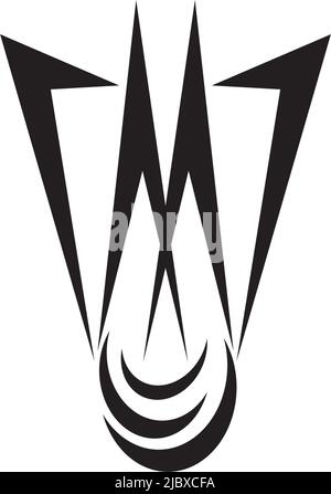 Badminton logo design with using shuttlecock icon template Stock Vector