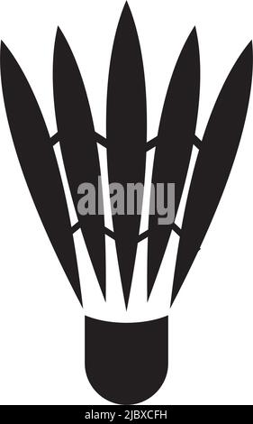 Badminton logo design with using shuttlecock icon template Stock Vector