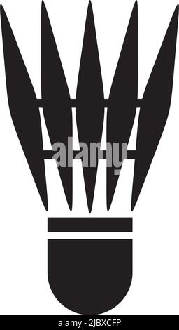 Badminton logo design with using shuttlecock icon template Stock Vector