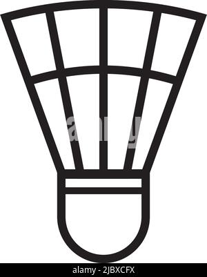 Badminton logo design with using shuttlecock icon template Stock Vector