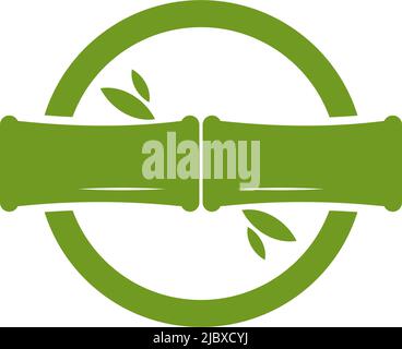 Bamboo icon logo design vector illustration template Stock Vector