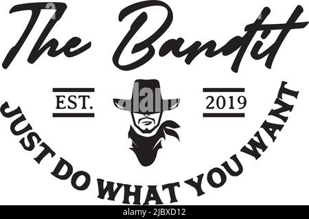 Bandit icon logo design inspiration vector illustration template Stock Vector