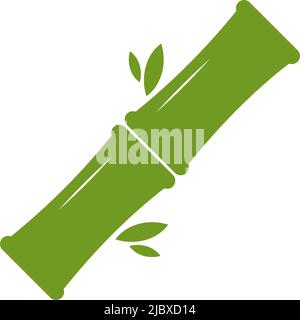 Bamboo icon logo design vector illustration template Stock Vector