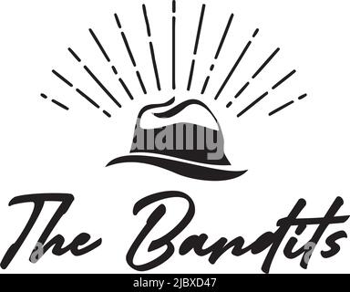 Bandit icon logo design inspiration vector illustration template Stock Vector