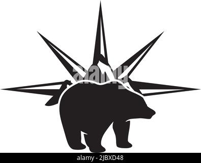 Bear icon logo design inspiration vector illustration template Stock Vector