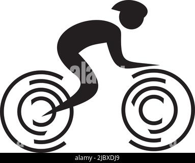 Bicycle icon logo design inspiration vector illustration template Stock Vector