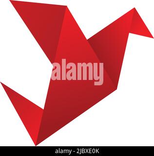 Bird origami logo design inspiration vector template Stock Vector