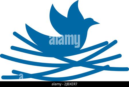 Bird icon logo design vector illustration template Stock Vector