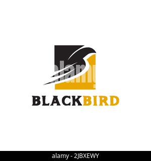 Bird logo design inspiration vector template with white isolated background Stock Vector