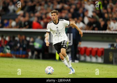 Munich, Germany. 7th June, 2022. Thomas Muller (GER) Football/Soccer : UEFA Nations League group stage for final tournament Group A3 between Germany 1-1 England at the Allianz Arena in Munich, Germany . Credit: Mutsu Kawamori/AFLO/Alamy Live News Stock Photo