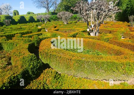 Gardens and Casa de Mateus estate in Vila Real Stock Photo