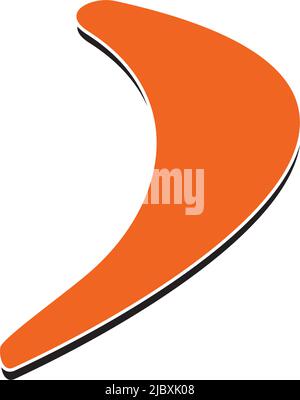 Boomerang weapon icon logo design inspiration vector template Stock Vector