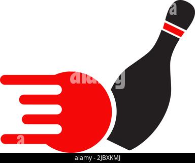 Bowling icon logo design inspiration vector template Stock Vector