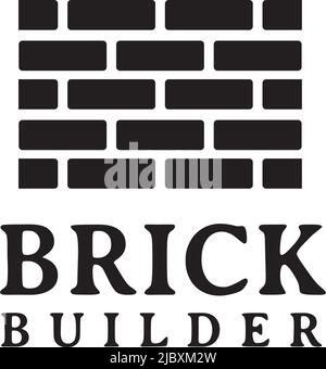Brick and tile company logo design inspiration vector template Stock Vector