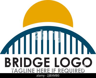 Bridge icon logo design inspiration vector template Stock Vector