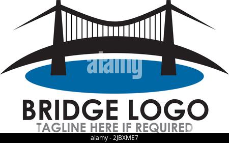 Bridge icon logo design inspiration vector template Stock Vector
