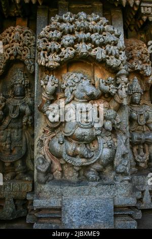 Highly detailed intrinsic carvings of 800 year old hindu temple at ...