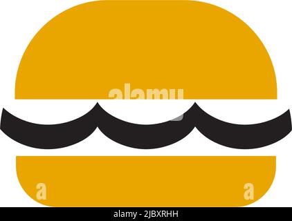 Burger icon logo design vector illustration  template Stock Vector