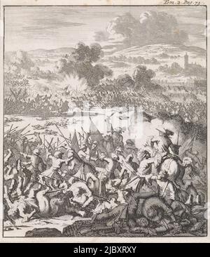 Battle of fleurus, 1690. Print at the top right labeled: Tom. 2. PAG ...