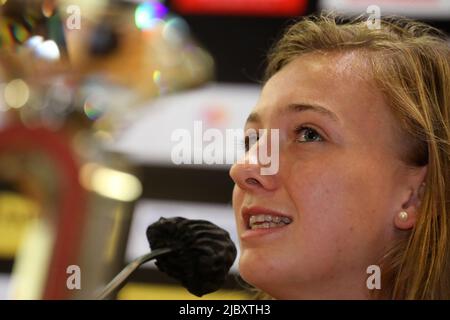 Rome, Italy. 08th June, 2022. Femke Bol (NED) during the press conference of the Wanda Diamond League Golden Gala Pietro Mennea at Stadio Olimpico in Rome, Italy on June 8 2022. (Photo by Giuseppe Fama/Pacific Press) Credit: Pacific Press Media Production Corp./Alamy Live News Stock Photo