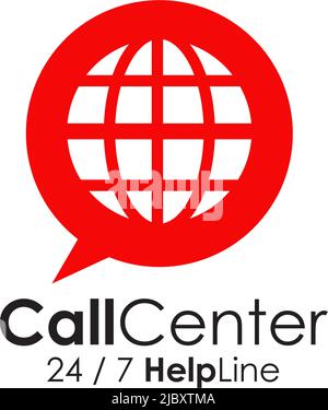 Customer care call center icon symbol logo design template Stock Vector