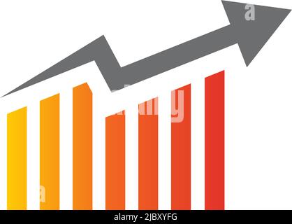 Economic business chart icon logo design vector template Stock Vector