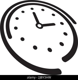 Clock icon logo design vector illustration template Stock Vector
