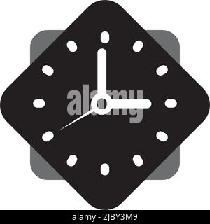 Clock icon logo design vector illustration template Stock Vector