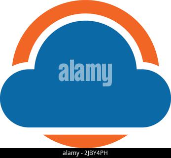 Cloud logo design inspiration vector template Stock Vector