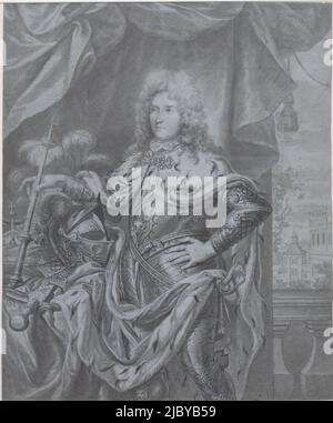 State portrait of Friedrich I of Prussia, anonymous, 1701 - 1713, draughtsman: anonymous, 1701 - 1713, paper, brush, h 558 mm × w 458 mm