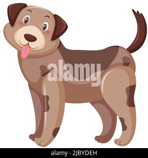 A dog with brown colored spots marked illustration Stock Vector