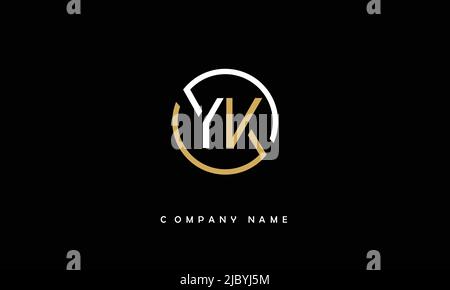 YK, KY Alphabets Letters Logo Monogram Stock Vector
