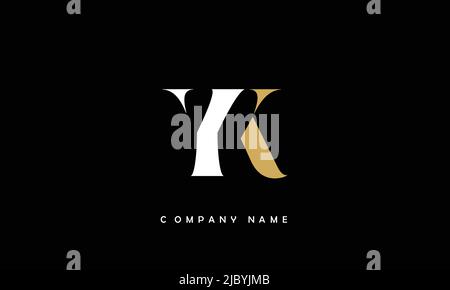YK, KY Alphabets Letters Logo Monogram Stock Vector