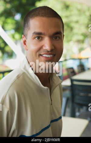 Chinese man smiling Stock Photo