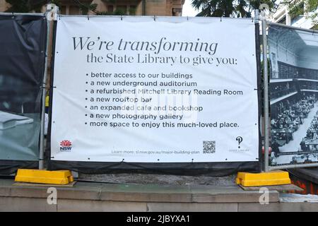 Sydney, Australia. 9th June 2022. The State Library to be transformed. Credit: Richard Milnes/Alamy Stock Photo