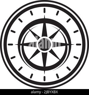 Compass icon logo design vector illustration template Stock Vector