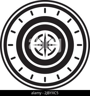 Compass icon logo design vector illustration template Stock Vector