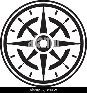 Compass icon logo design vector illustration template Stock Vector