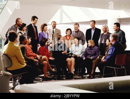 Multi-ethnic businesspeople at meeting Stock Photo