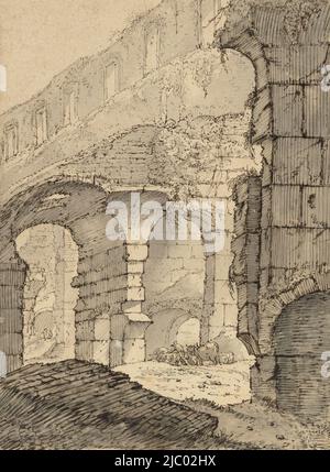 'View of the Colosseum in Rome', a 1620 drawing by Willem van Nieulandt ...