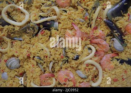 Non Exclusive: Jun 8, 2022, Mexico City, Mexico: Details of the seafood saucers during  the 16th Fish and Seafood Fair 2022 in Iztapalapa. On Jun 8, 2 Stock Photo