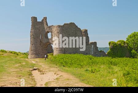 Pennard Castle ruins, Pennard, Gower Peninsula, Swansea, South Wales, UK Stock Photo