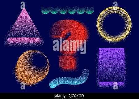 Collection of bitmap shapes Stock Vector