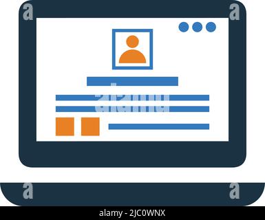 Portfolio, resume, job icon - Simple editable vector EPS file. Stock Vector